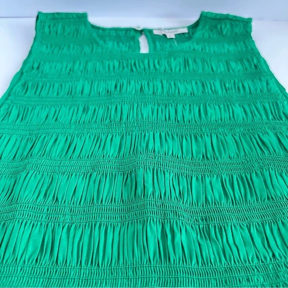 Madewell Melody Bubble Hem Smocked Midi Dress in Verdant Green Poplin |XL| NWT - Picture 8 of 15